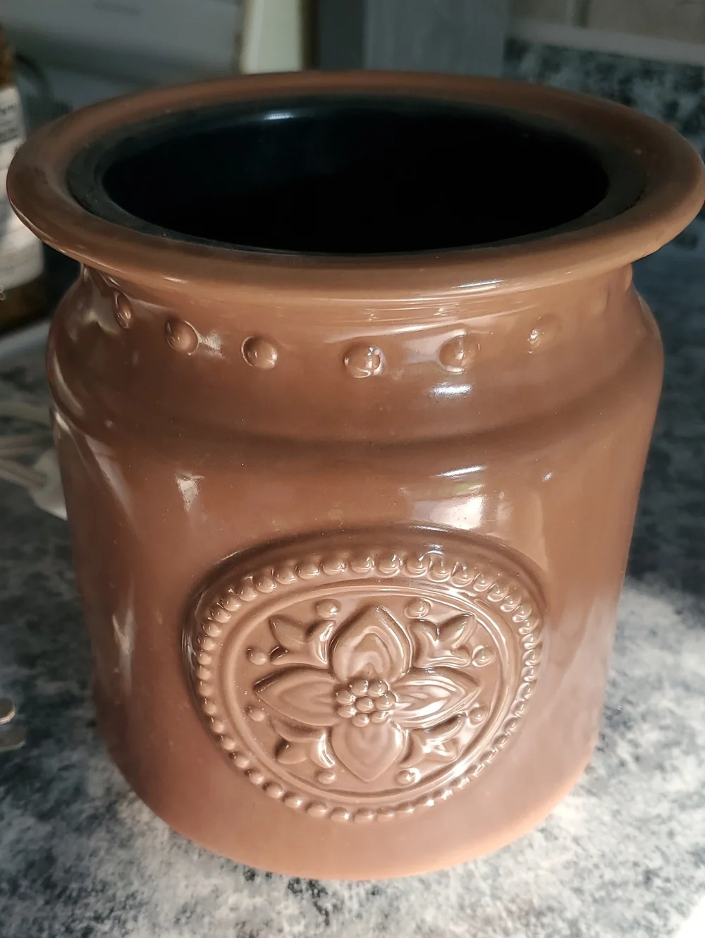 Brown Ceramic Decorative Candle Warmer Holder - Unbranded